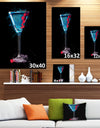 Cocktail Margarita with Berries - Modern Canvas Wall Art