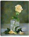 Rose Flower in Glass Watercolor - Extra Large Floral Canvas Art