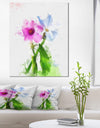 Purple Mallow and Blue Chamomile - Extra Large Floral Canvas Art