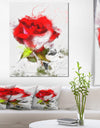 Hand-drawn Watercolor Rose Flower - Extra Large Floral Canvas Art