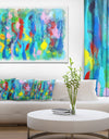 Hand-drawn Multi-color Floral Pattern - Large Abstract Canvas Wall Art