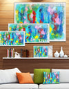 Hand-drawn Multi-color Floral Pattern - Large Abstract Canvas Wall Art