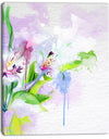 Beautiful Floral Sketch Watercolor - Extra Large Floral Canvas Art