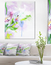 Beautiful Floral Sketch Watercolor - Extra Large Floral Canvas Art