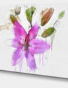 Beautiful Purple Floral Illustration - Extra Large Floral Canvas Art