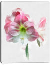 Pink Lily Flowers on White Sketch - Extra Large Floral Canvas Art