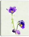 Purple Liverleaf Flower Watercolor - Extra Large Floral Canvas Art