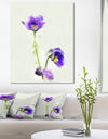 Purple Liverleaf Flower Watercolor - Extra Large Floral Canvas Art