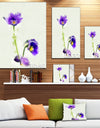 Purple Liverleaf Flower Watercolor - Extra Large Floral Canvas Art