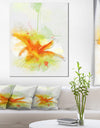 Yellow Red Flower with Color Splashes - Extra Large Floral Canvas Art