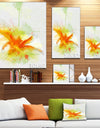 Yellow Red Flower with Color Splashes - Extra Large Floral Canvas Art