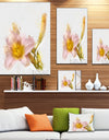 Watercolor Lily with Color Splashes - Extra Large Floral Canvas Art