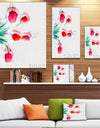 Bunch of Red Tulips Watercolor - Extra Large Floral Canvas Art