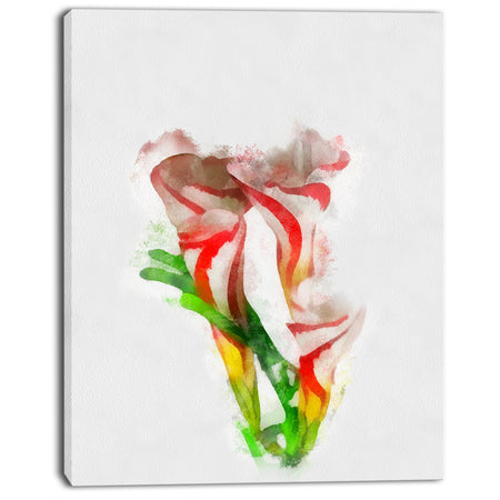 Beautiful Bell Flower Watercolor - Extra Large Floral Canvas Art