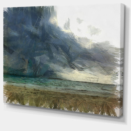 Sea before Storm Watercolor - Landscape Canvas Wall Art