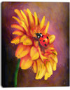 Gerber and Ladybird Watercolor - Extra Large Floral Canvas Art