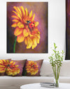 Gerber and Ladybird Watercolor - Extra Large Floral Canvas Art