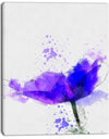 Beautiful Blue Anemone Sketch - Floral Canvas Artwork Print