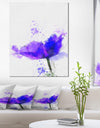 Beautiful Blue Anemone Sketch - Floral Canvas Artwork Print