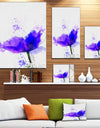 Beautiful Blue Anemone Sketch - Floral Canvas Artwork Print