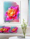 Purple Rose Drawing - Floral Canvas Artwork Print