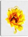 Yellow Watercolor Sunflower - Floral Canvas Artwork Print