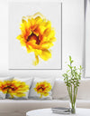 Yellow Watercolor Sunflower - Floral Canvas Artwork Print