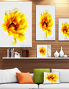 Yellow Watercolor Sunflower - Floral Canvas Artwork Print