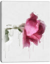 Beautiful Rose Watercolor Drawing - Floral Canvas Artwork Print