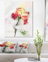 Beautiful Rose Illustration Drawing - Floral Canvas Artwork Print