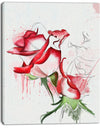 Fantastic Red Roses Watercolor - Floral Canvas Artwork Print