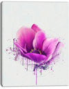 Purple Watercolor Poppy Flower - Floral Canvas Artwork Print