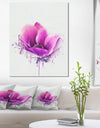 Purple Watercolor Poppy Flower - Floral Canvas Artwork Print