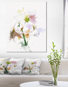 Large Petal Watercolor Flower Sketch - Floral Canvas Artwork Print