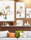 Large Petal Watercolor Flower Sketch - Floral Canvas Artwork Print