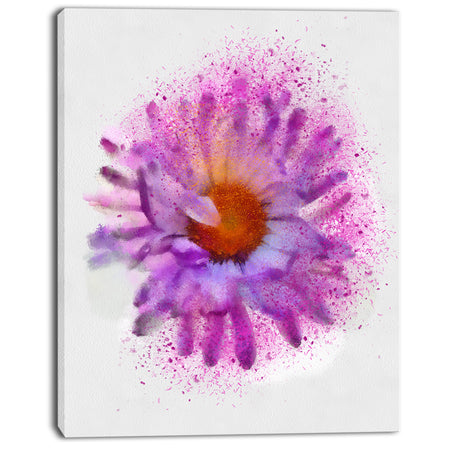 Large Purple Watercolor Flower - Floral Canvas Artwork Print