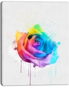 Multicolor Watercolor Rose Flower - Floral Canvas Artwork Print