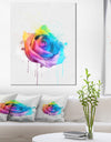 Multicolor Watercolor Rose Flower - Floral Canvas Artwork Print