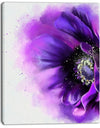 Purple Stylized Watercolor Poppy - Floral Canvas Artwork Print