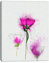 Watercolor Purple Daisy Flowers - Floral Canvas Artwork Print