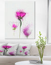 Watercolor Purple Daisy Flowers - Floral Canvas Artwork Print