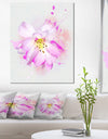 Watercolor Pink Rose Illustration - Floral Canvas Artwork Print