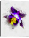 Blue Flower with Yellow Stigma - Floral Canvas Artwork Print