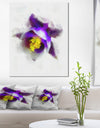 Blue Flower with Yellow Stigma - Floral Canvas Artwork Print