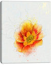 Beautiful Yellow Watercolor Flower - Floral Canvas Artwork Print