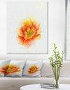 Beautiful Yellow Watercolor Flower - Floral Canvas Artwork Print