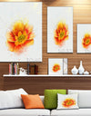 Beautiful Yellow Watercolor Flower - Floral Canvas Artwork Print