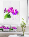 Stem of Convolvulus Flower Drawing - Floral Canvas Artwork Print