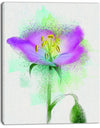 Beautiful Purple Watercolor Flower - Floral Canvas Artwork Print