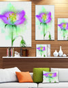 Beautiful Purple Watercolor Flower - Floral Canvas Artwork Print